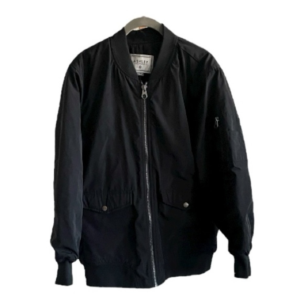 ♥️Ashley By 26 International♥️ Men’s Classic Black Bomber Jacket Size (Medium)